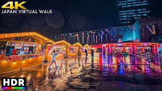 Japan: Tokyo Skytree Rainy Night Walk to Asakusa • 4K HDR