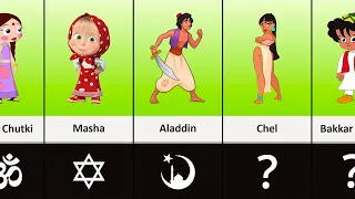 Cartoon Characters Religion Islam, Hinduism, Christianity, Judaism
