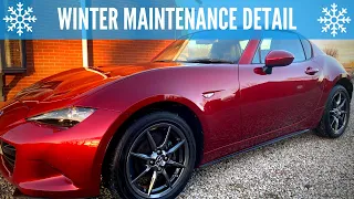 WINTER CAR WASH | Clean and Quick Detail of My Mazda MX-5 RF