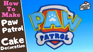 Paw Patrol Cake Tutorial - Nick Jr - How to Make a Paw Patrol Logo Cake Topper