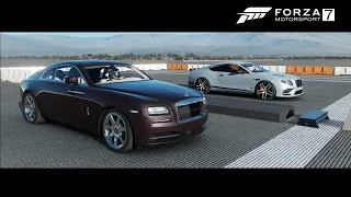 Forza 7 Drag Race - Rolls Royce Wraith Vs Bentley Cont GT