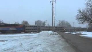 Metra Trains 2711 and 2718 at Spaulding and Metra Train 512 at Turner Junction 1/22/12