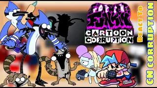 Mordecai & Rigby || Fnf React To Cartoon Corruption DEMO || Come Learn With Pibby