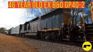 CSX Manifest M574 With A 46 Year Old Former B&O GP40-2