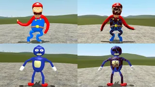All NEW 3D SANIC CLONES MEMES CHARACTERS Against Cursed Sanic & Supper Merio in Garry's Mod!