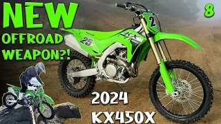 NEW OFF-ROAD WEAPON!? 2024 KX450X - Dirt Bike Vlog 8