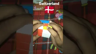 how to make Switzerland flag 🇨🇭 in Rubik's cube#shorts #rubikscube