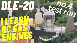 DLE-20 RC Plane Gas Engine, Learning Series, No. 4: Test Run, Oil and Gas mixture, factory settings