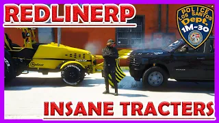 GTA 5 | RedLineRP #15 | INSANE TRACTERS VS COPS! *bonus clip*