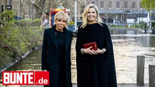 Máxima der Niederlande & Brigitte Macron: Im edlen Partnerlook besuchen sie das Nationalmuseum
