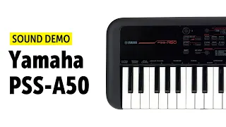 Yamaha PSS A-50 Sound Demo (no talking)