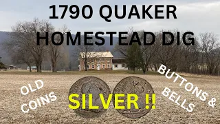 1790 PENNSYLVANIA QUAKER DIG WITH YOUTUBER JERRY OF CENTRAL PA METAL DETECTORIST | SILVER | KG3