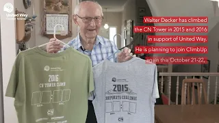 99 year old Walter Decker is participating in ClimbUP