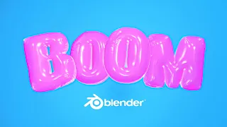 Balloon Inflated Text - Blender 3.5