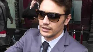 James Franco signs autographs