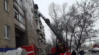 Пожар в Саратове 11.01.2017