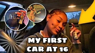 MY FIRST CAR AT 16! + car tour ♡