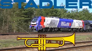 BELog 159 238 Stadler EuroDual mit Facs Ganzzug gibt ein Makro/ Horn🎺! @Lokführer Martin