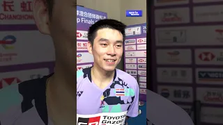 Kunlavut Vitidsarn on his celebration after win over Kodai Naraoka｜Sudirman Cup｜Thailand｜กุลวุฒิ