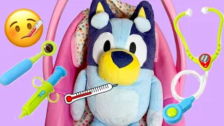 Learn Doctor Tools While Bluey Baby Bluey Visits Toy Hospital for a Checkup | Disney Jr Pretend Play