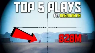 Insane 800m+ Headshots | PUBG Top 5 Plays Ft. Bananaman