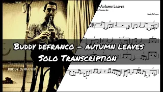 Buddy DeFranco Quartet - Autumn Leaves(Clarinet Solo Transcription)