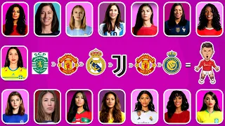 (Full 28) Guess WOMAN VERSION TRANSFER SONG JERSEY NUMBER  of Football Player |Ronaldo, Messi