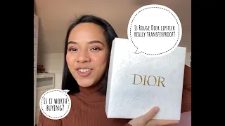 Trying out Rouge Dior's transfer proof bullet lipstick