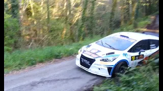 Perdida de control de Alexis Vieítez del Micra. Rally Berberecho de Noia 2023.