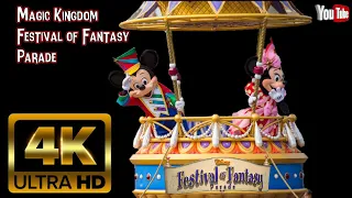 Disney’s Festival of Fantasy Parade | 4K Castle POV | Magic Kingdom: Walt Disney World