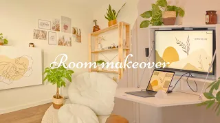 Aesthetic Room Makeover I Minimal Home Office Setup For Small Space