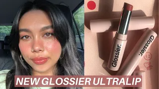 NEW GLOSSIER ULTRALIP | Lip Swatches & Review on Olive Skin Tone - Villa, Trench & Cachet