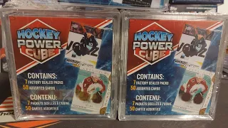 New At Walmart!! Opening (4) MJ Holdings Hockey Power Cube Hockey card Cube