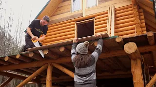 Building A Log Cabin | Ep. 44 | Building a door for the cabin!