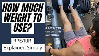 How Much Weight To Use? | RPE/RIR Explained Simply & How To Test It Yourself