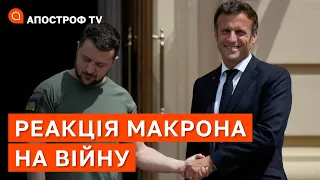 РЕАКЦІЯ МАКРОНА 24 ЛЮТОГО НА ПОВНОМАСШТАБНЕ вторгнення рф в Україну