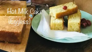 Bina ande ka sponge cake| Eggless Hot Milk Cake | Best Eggless Sponge Cake | Whatss Cooking !! Meeta