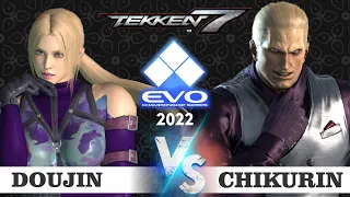 EVO 2022 TEKKEN 7 | Doujin (Leroy/Nina) VS Chikurin (Geese) | Winners Top 192 |