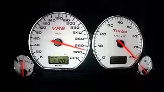 VW Golf MK3 VR6 Turbo Acceleration 0-290 Sound