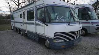 SOLD! 1990 Holiday Rambler Imperial 34 Class A Gas,Back Row Bargain, ,Fiberglass Roof,$6,995