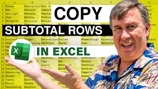 Excel - How to Copy Only Subtotals from Excel - Episode 1997