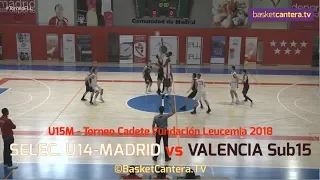 SELEC. Infantil MADRID vs VALENCIA BASKET-Sub15 - Torneo Cadete FLL 2018 (BasketCantera.TV)