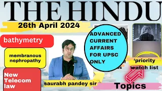 The Hindu  Editorial & News Analysis II 26th  April 2024 II Daily current affairs II Saurabh Pandey