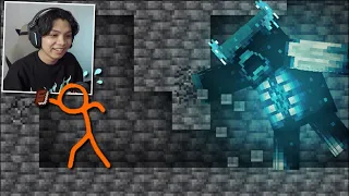 ANIMATION vs MINECRAFT EPISODE WARDEN BATTLE SANGAT MENEGANGKAN!