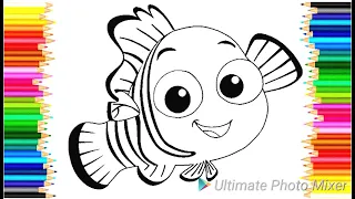 Nemo Drawing & Coloring For Kids | Coloring Pages For Children & Toddlers |  Раскраски для Детей