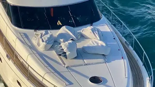 EAT YOUR HEART OUT | Fairline Squadron Flybridge Luxury Yacht | Miami River