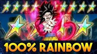 I CAN'T BELIEVE IT TOOK THIS LONG! 100% RAINBOW STAR STR SSJ4 GOKU Showcase! (DBZ: Dokkan Battle)