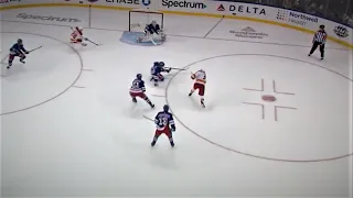 Chris Tanev Opens The Scoring In MSG As He Handcuffs Shestyorkin On This Shot