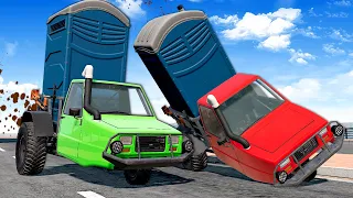 Racing WEIRD TOILET CARS in BeamNG!