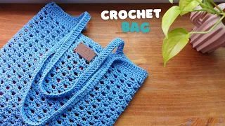 Easy Crochet Tote Bag | Crochet Net Bag Beginners Friendly | ViVi Berry Crochet
